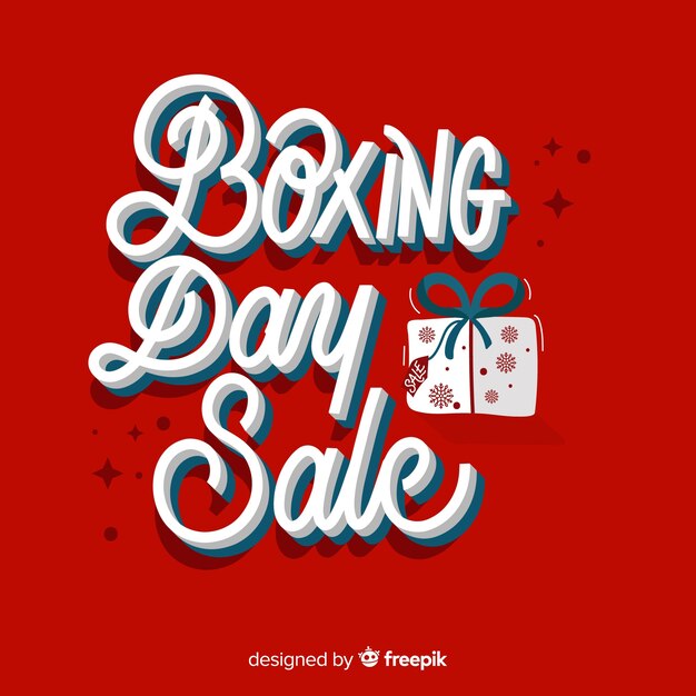 Hand drawn boxing day sale background