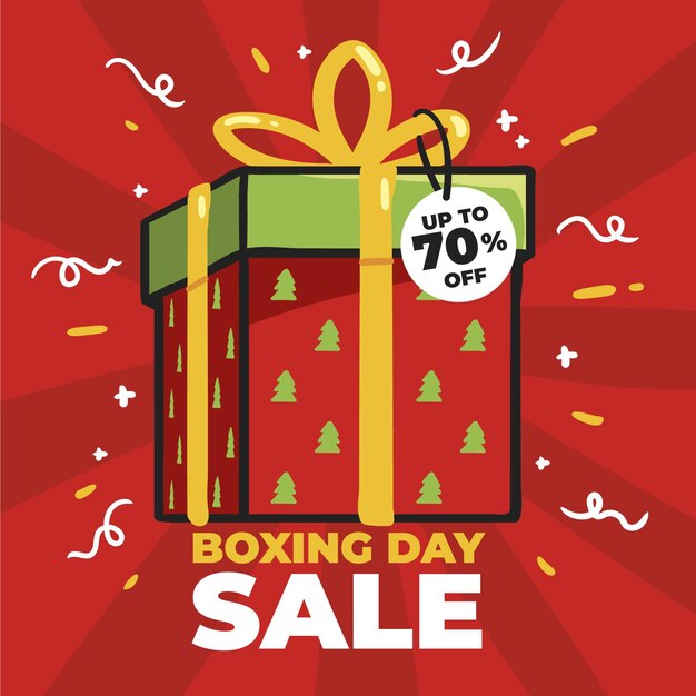 Hand drawn boxing day sale