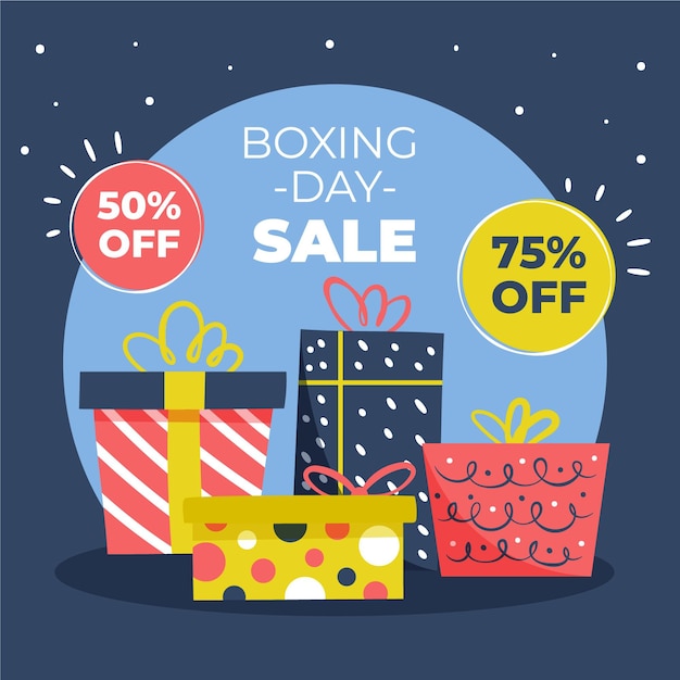 Hand drawn boxing day sale