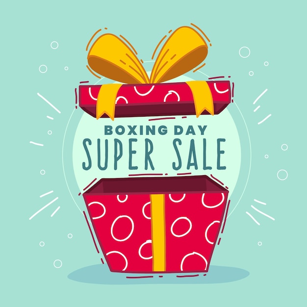 Free vector hand drawn boxing day sale