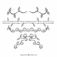 Free vector hand drawn branches