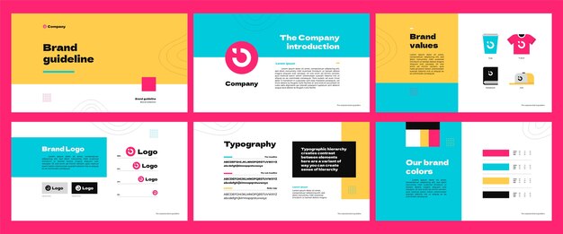 Hand drawn brand manual presentation