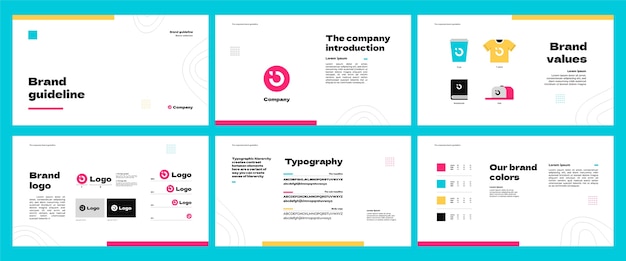 Hand drawn brand manual presentation