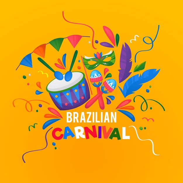 Hand drawn brazilian carnival