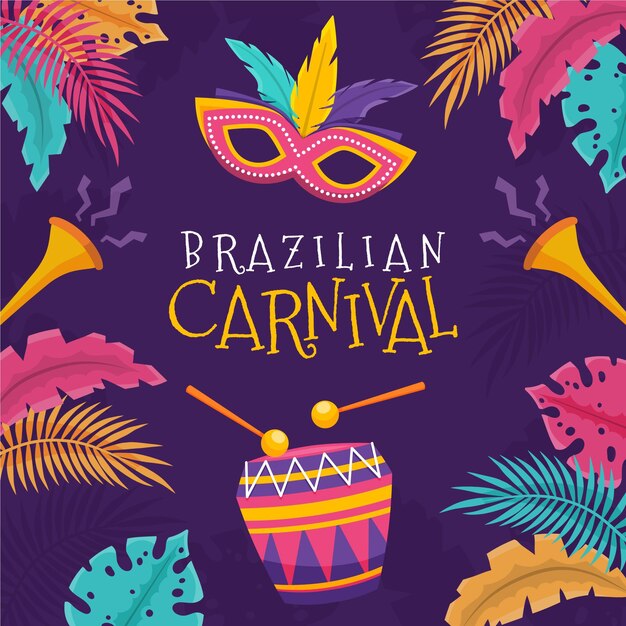 Hand drawn brazilian carnival