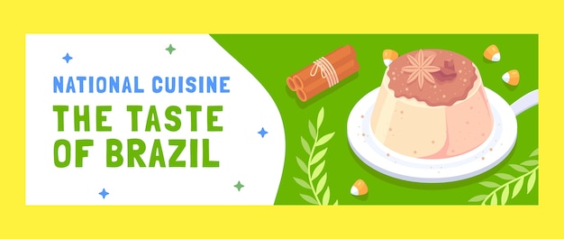 Hand drawn brazilian restaurant twitter header