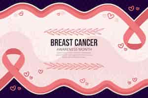 Free vector hand drawn breast cancer awareness month background