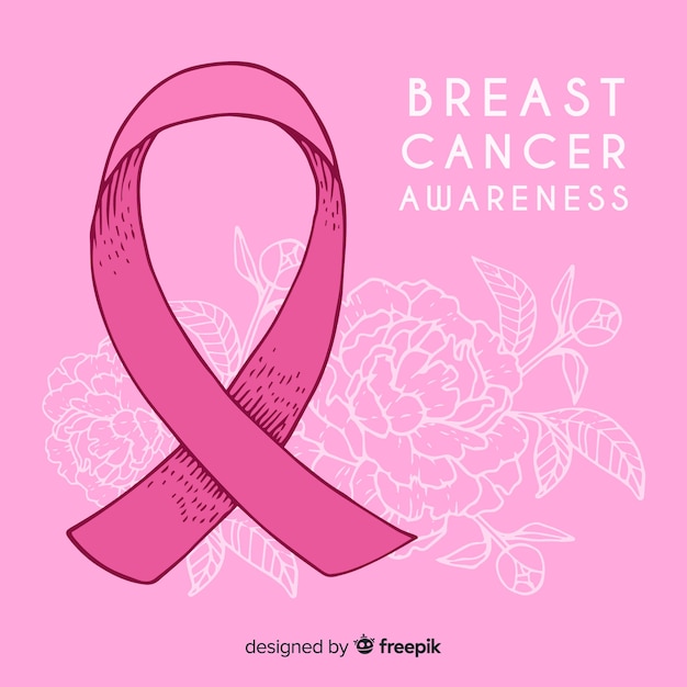 Free vector hand drawn breast cancer awareness