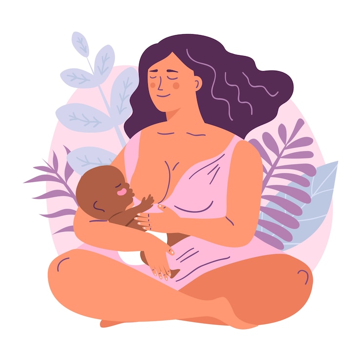 Free Vector hand drawn breastmilk illustration