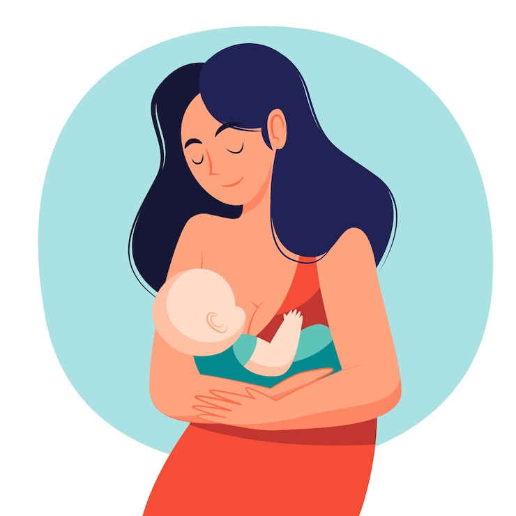 Free Vector hand drawn breastmilk illustration