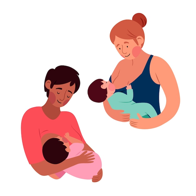 Hand drawn breastmilk illustration