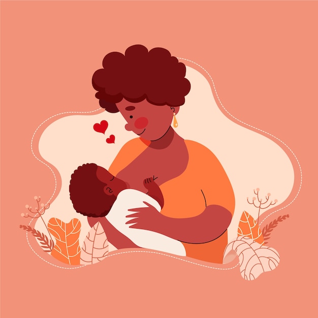 Hand drawn breastmilk illustration