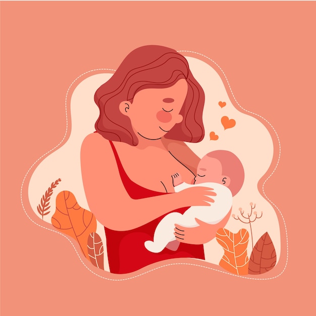 Free vector hand drawn breastmilk illustration