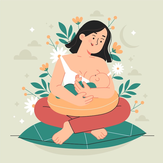 Hand Drawn Breastmilk Illustration