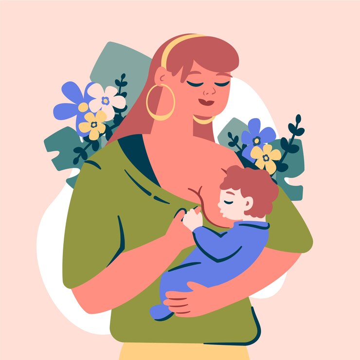 Free Vector hand drawn breastmilk illustration