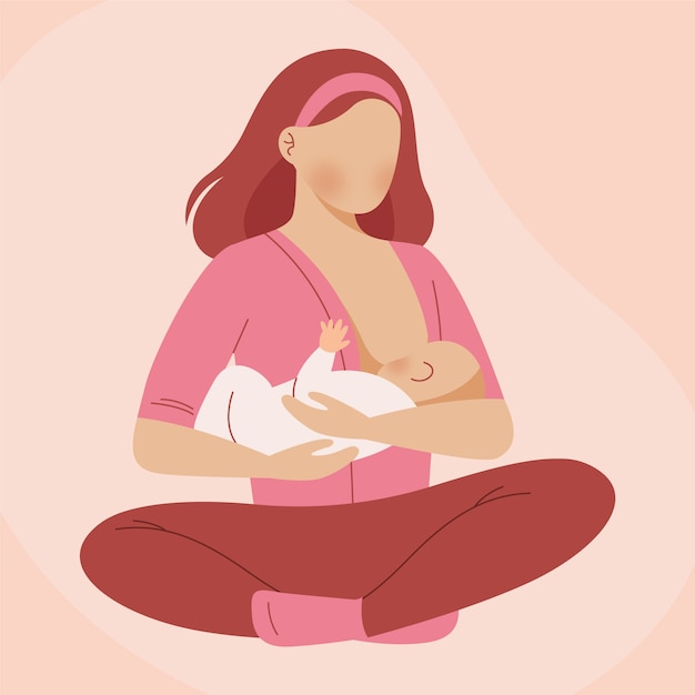 Hand drawn breastmilk illustration