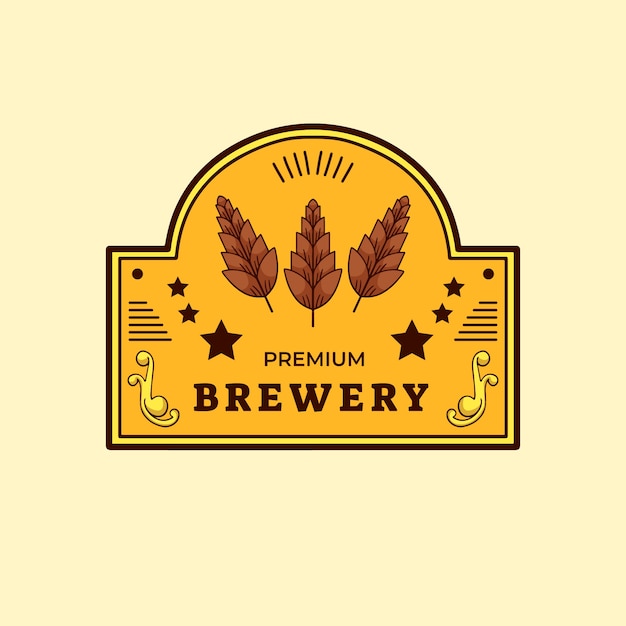 Free vector hand drawn brewery logo