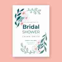 Free vector hand drawn bridal shower invitation