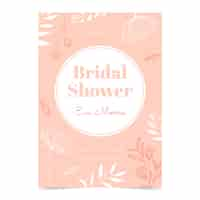 Free vector hand drawn bridal shower invitation