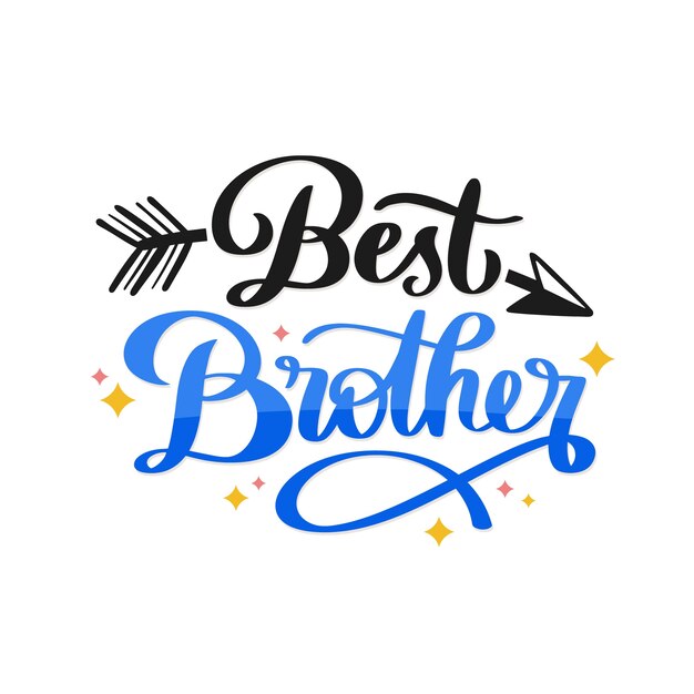 Free vector hand drawn bro lettering  design