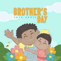 Free vector hand drawn brothers day illustration