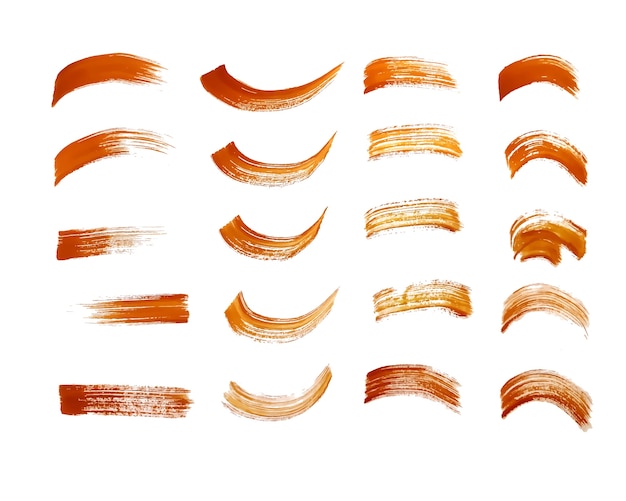 Free vector hand drawn brown paint brush stroke design