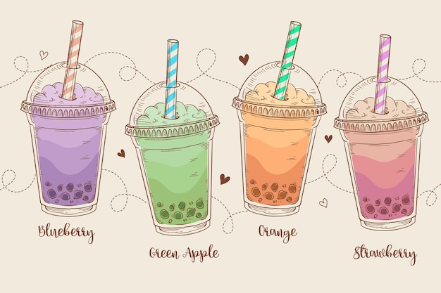 Swan's blog Hand-drawn-bubble-tea-flavors_52683-46533