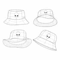 Free vector hand drawn bucket hat illustration