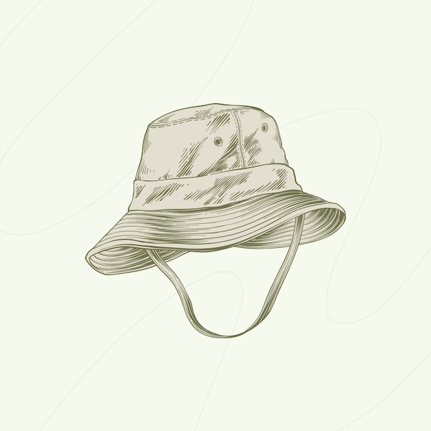 Иллюстрация ручной шляпы-ковша