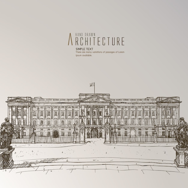 Hand drawn building – Free vector download for vector templates and illustrations