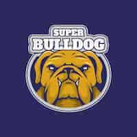 Free vector hand drawn bulldog logo design