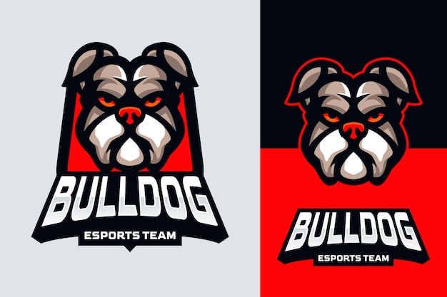 Vettore gratuito logo del bulldog disegnato a mano