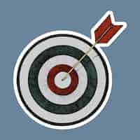 Free vector hand-drawn bullseye