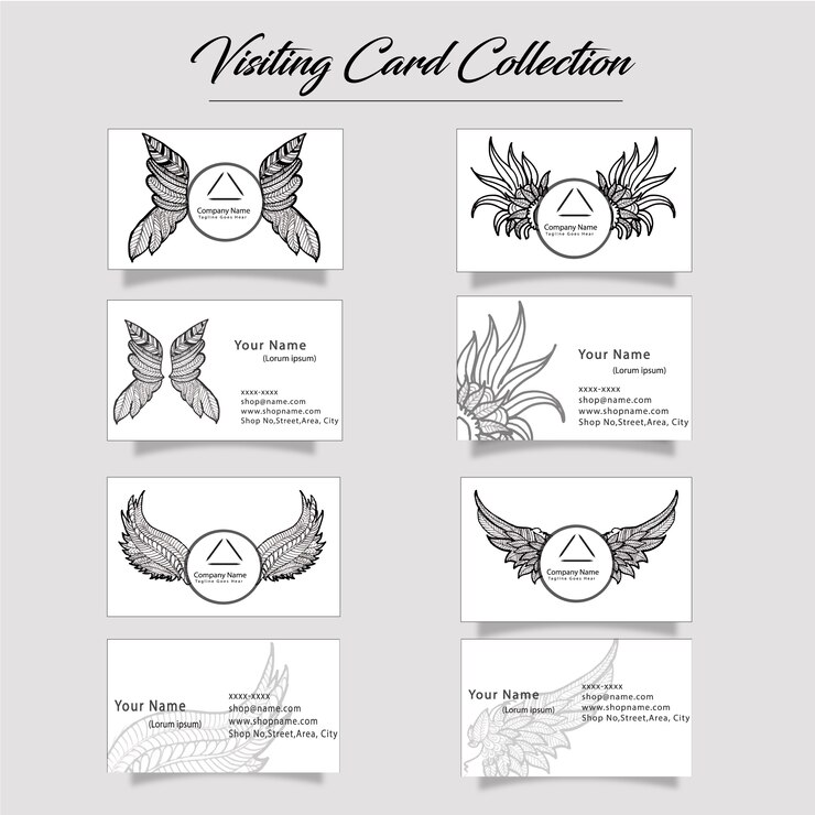 Free Vector hand drawn business card