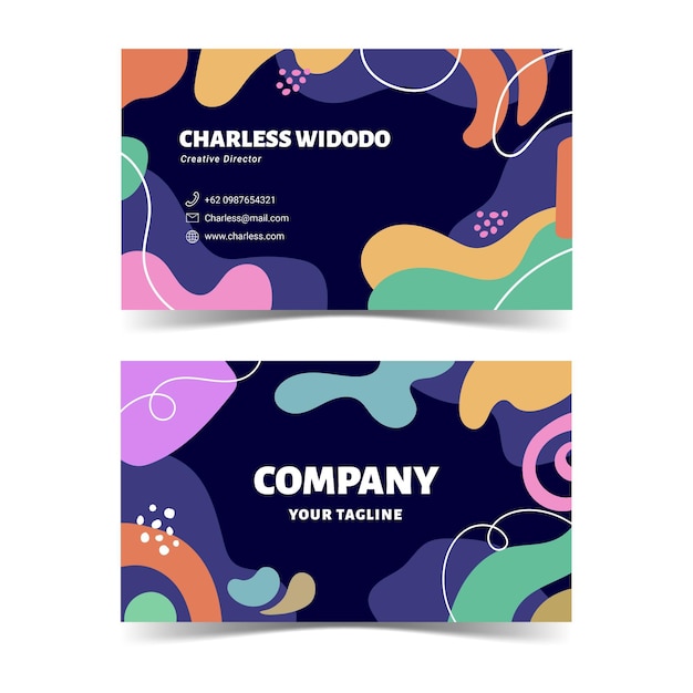 Free vector hand drawn business cards template