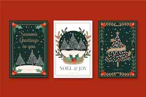 Free vector hand drawn business christmas cards