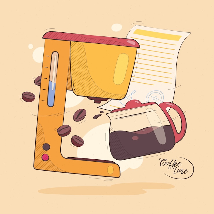 Free Vector hand drawn business coffee illustration