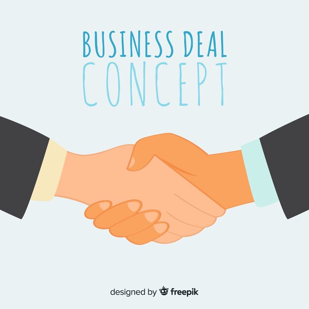 Hand drawn business deal background