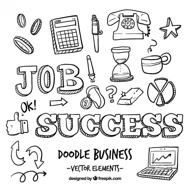 Free vector hand drawn business elements