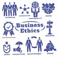 Free vector hand drawn business ethics