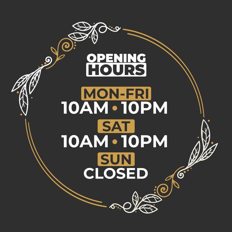 Free Vector hand-drawn business opening hours illustration