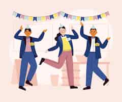 Free vector hand drawn business party illustration