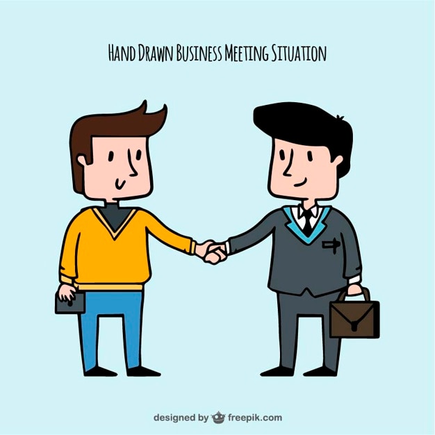 Free vector hand-drawn of business situation