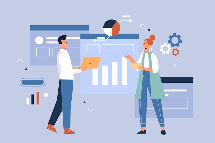 Free Vector hand drawn business strategy illustration