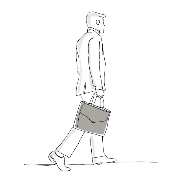 Free vector hand drawn businessman drawing illustration