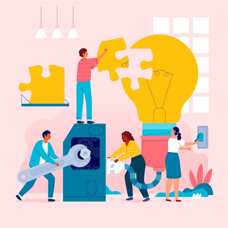 Free Vector hand drawn bussiness innovation