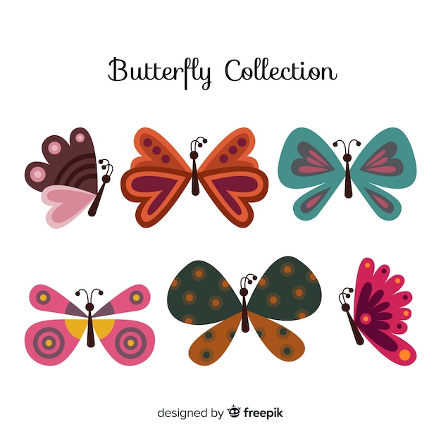 Hand drawn butterfly collection