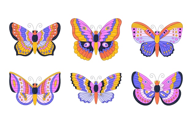 Free vector hand drawn butterfly illustration