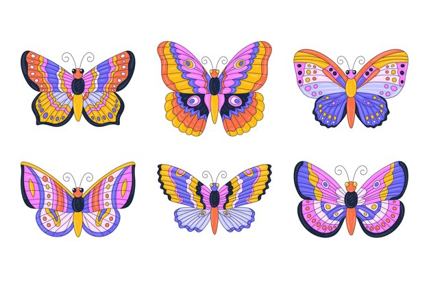 Hand drawn butterfly illustration