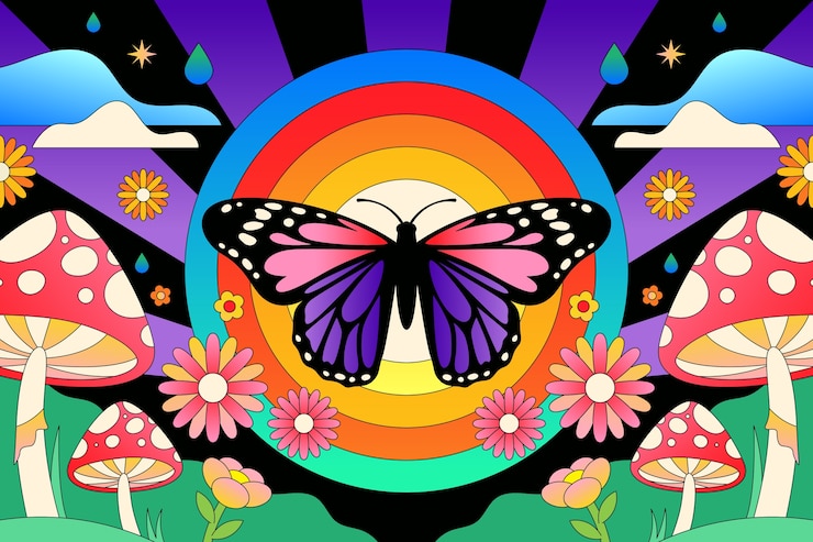 Free Vector hand drawn butterfly illustration